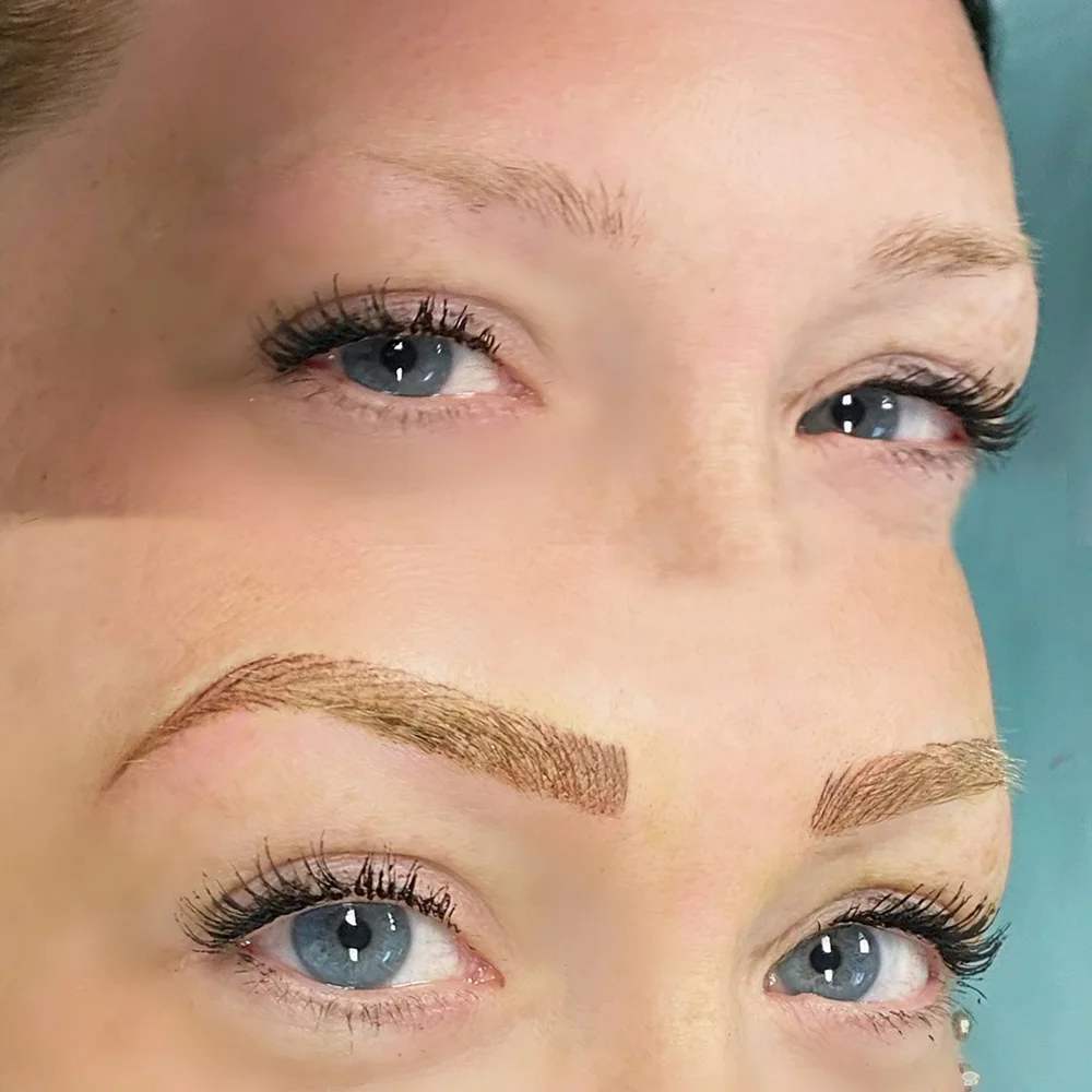 عکس قبل و بعد میکروبلیدینگ یا همان تتوی ابرو