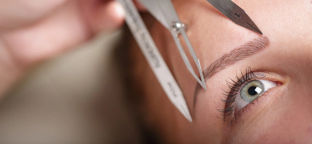 اندازه گیری ابرو برای کاشت