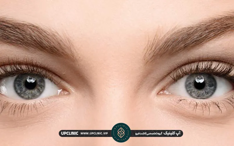 کاشت ابرو طبیعی یک خانم
